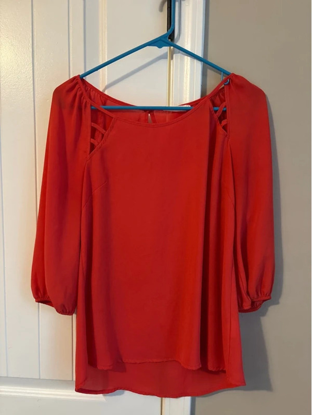 Lush Women's Burnt Orange Blouse Size Medium EUC